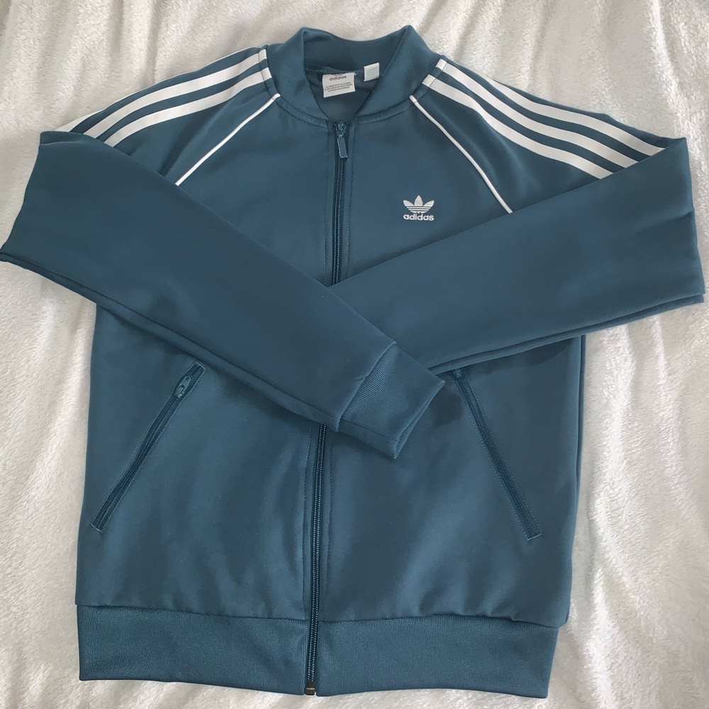 Teal Adidas track jacket